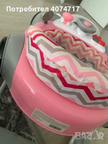 ДЕТСКА ПРОХОДИЛКА - CANGAROO SHELBY , РОЗОВА бебешка проходилка , снимка 4 - Проходилки - 53093248