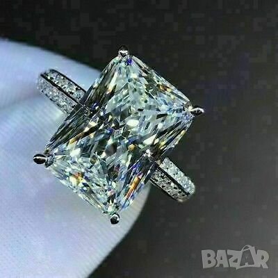 Дамски пръстен с циркон и бели циркони, сребърно покритие, снимка 2 - Пръстени - 41875531