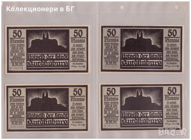ЛОТ ЧЕТИРИ РАЗЛИЧНИ БАНКНОТИ ОТ ГЕРМАНИЯ, снимка 2 - Нумизматика и бонистика - 56329797