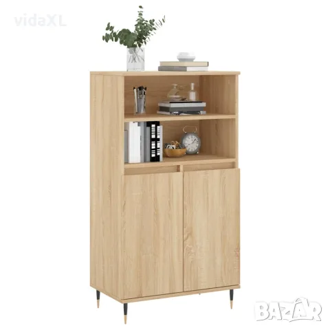 vidaXL Висок шкаф, сонома дъб, 60x36x110 см, инженерно дърво, снимка 3 - Бюфети - 56148142