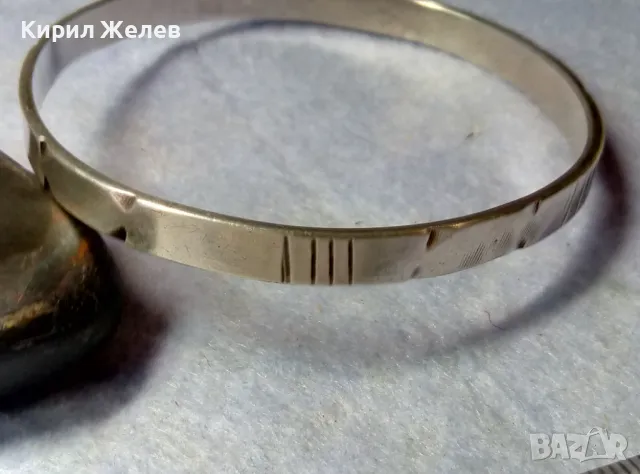 СТАРА ОСМАНСКА МАЙСТОРСКА МАСИВНА СРЕБЪРНА ГРИВНА СРЕБРО ВИСОКА ПРОБА с 2 РЕДКИ МАРКИРОВКИ 30814, снимка 4 - Антикварни и старинни предмети - 49959892