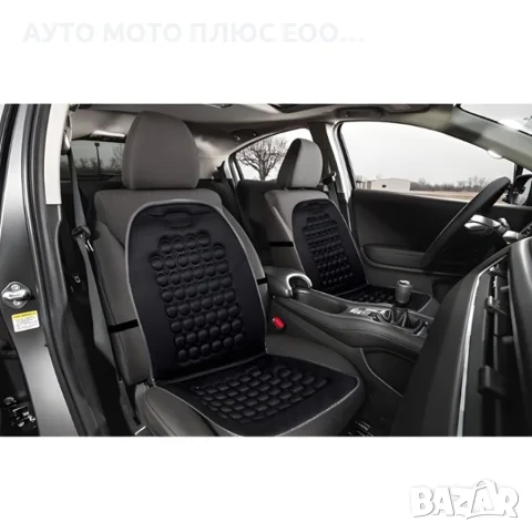 Масажен протектор за автомобилна седалка - Черен 93x45см, снимка 3 - Аксесоари и консумативи - 54056085
