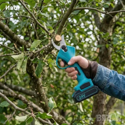 Акумулаторна безчеткова ножица в комплект с 2 батерии и куфар - компактна и прецизна, снимка 8 - Градински инструменти - 56067624