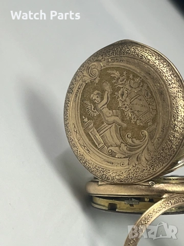 Златен джобен часовник 14 карата, снимка 9 - Джобни - 53087796