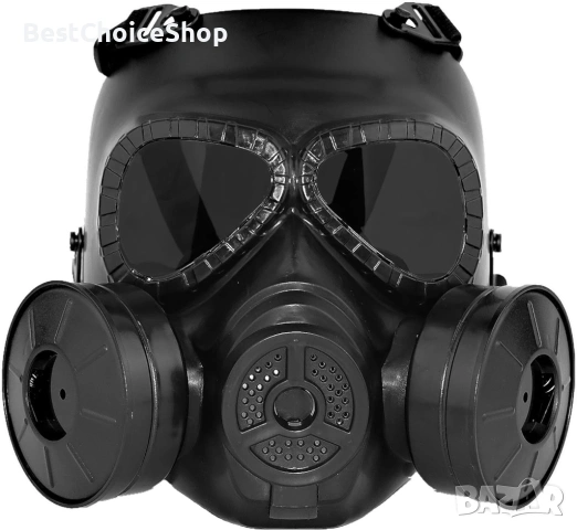 Маска за пейнтбол, тактическа, CS игра, Хелоуин, косплей с двоен турбо вентилатор , снимка 2 - Други игри - 53518923