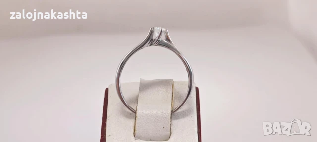 Нов Златен пръстен с брилянт-1,90гр/18кр, снимка 4 - Пръстени - 50820760