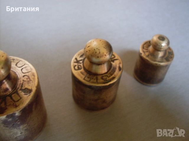 Стари бронзови тежести за кантар., снимка 5 - Антикварни и старинни предмети - 52909609