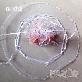 кръгли бели торбички торбичка от органза органзени тюл за подаръци подаръчета подаръчна торбичка, снимка 6 - Други - 39269259