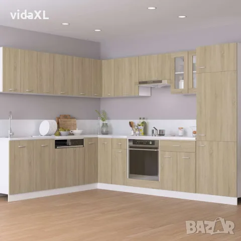 vidaXL Ъглов долен шкаф "Lyon" дъб сонома 75,5x75,5x81,5 см, инженерно дърво, снимка 3 - Шкафове - 56147731