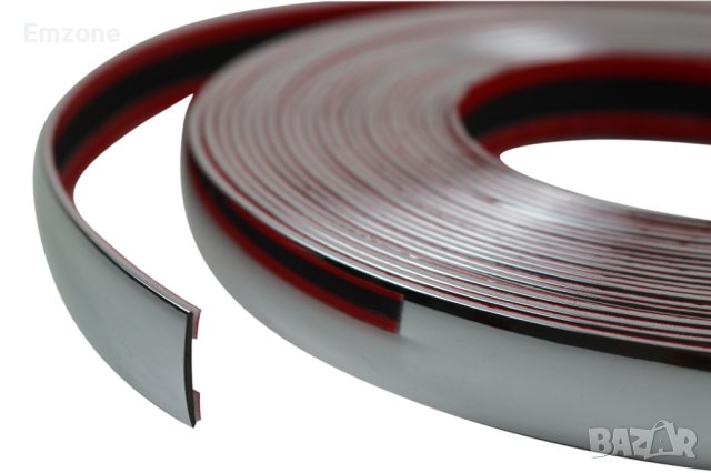 Декоративна лайсна автомобил универсална самозалепваща лента 10м х 40мм Хром, снимка 3 - Аксесоари и консумативи - 39277091