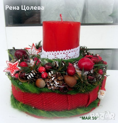 Коледен свещник, снимка 1 - Коледни подаръци - 38718647