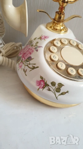 Стар порцеланов телефон, снимка 9 - Антикварни и старинни предмети - 53866073