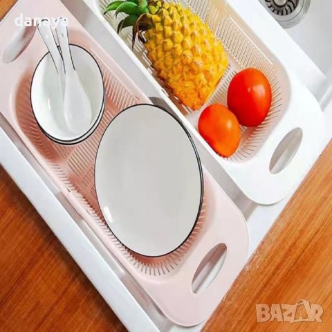 3531 Сгъваем гевгир за мивка разтегателен сушилник за зеленчуци и плодове, снимка 5 - Аксесоари за кухня - 39514073