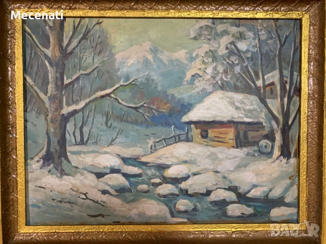 НИКОЛАЙ ИЛИЕВ масло, пейзаж, снимка 3 - Картини - 53124130