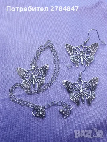 Комплект колие и обици , снимка 5 - Бижутерийни комплекти - 49972311