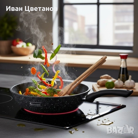 Уок тиган Goldmann GM 1302-26, 26x7см., Алуминий, Мраморно покритие