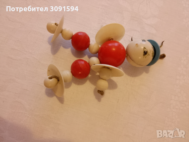 Винтидж бебешка- дрънкалка играчка целоид бакелит, снимка 10 - Колекции - 44602223