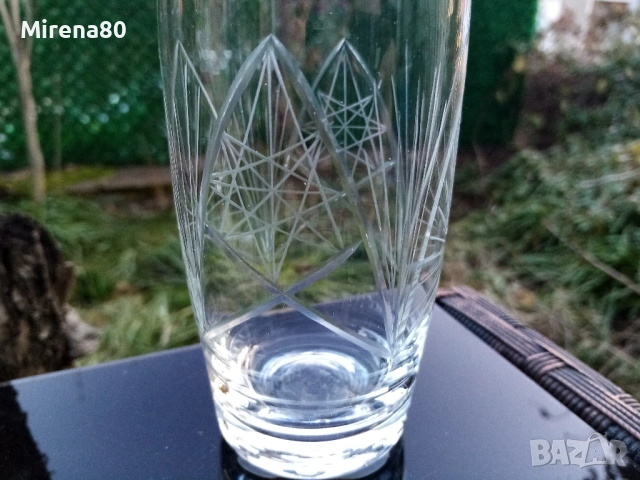 Български кристален сервиз за вода, снимка 4 - Сервизи - 53695045