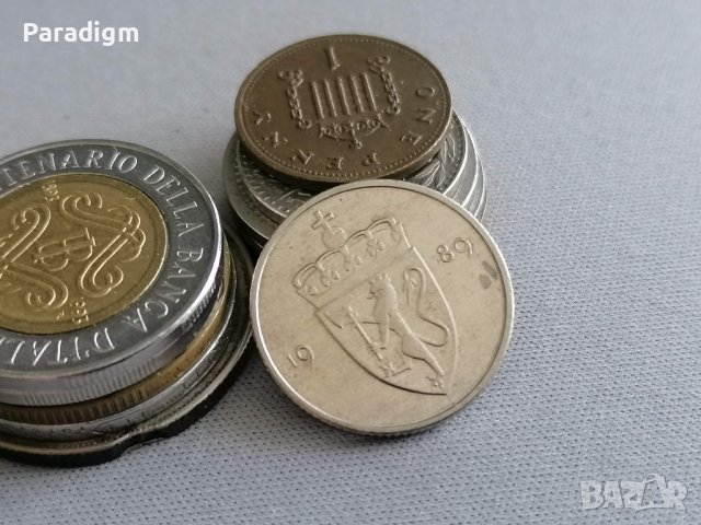 Монета - Норвегия - 50 оре | 1989г., снимка 2 - Нумизматика и бонистика - 41098826