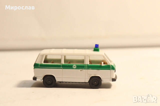 HERPA H0 1/87 VW T3 TRANSPORTER POLICE ПОЛИЦИЯ КОЛИЧКА, снимка 6 - Колекции - 53772302
