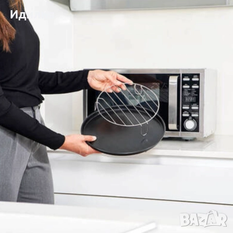 Микровълнова с грил и конвекция Black+Decker BXMZ900E – 25L, 900W, автоматични програми, снимка 5 - Микровълнови - 51723210