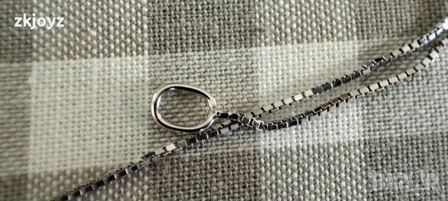 СРЕБЪРНО КОЛИЕ С ЦИРКОНИ 3.5 гр. / проба 925, снимка 6 - Колиета, медальони, синджири - 48654437