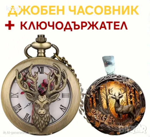 Мъжки стилен ретро джобен часовник + Ключодържател, комплект за подарък, снимка 10 - Мъжки - 47226695