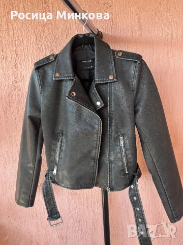 Дамско кожено яке Sinsay, снимка 3 - Якета - 53778521