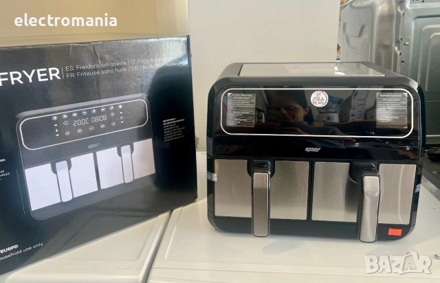 фритюрник с горещ въздух с две кошници INNSKY AFEU8PD, снимка 3 - Фритюрници - 53074166