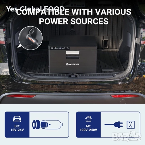 AAOBOSI 31L чекмеджен хладилник 12/24V с APP управление, снимка 3 - Друга електроника - 52413629