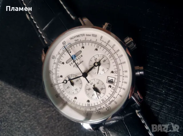 Мъжки ретро бизнес часовник Zeppelin 100 Jahre Zeppelin 7680-2, снимка 7 - Мъжки - 48530846