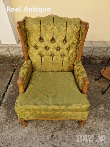 Страхотно антикварно кресло Queen Anna , снимка 2 - Антикварни и старинни предмети - 47623106