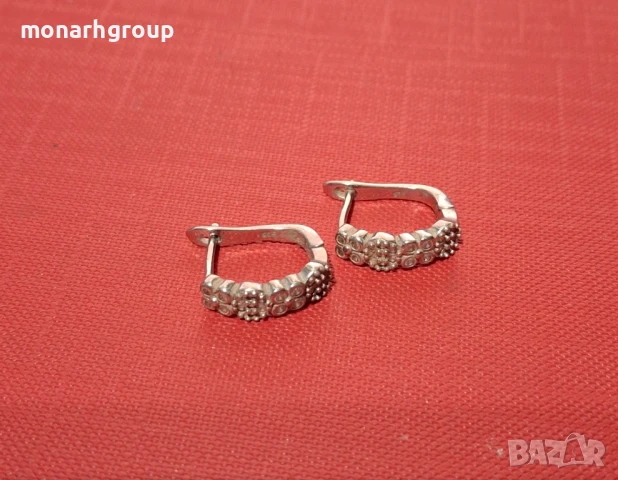 Сребърни обеци, снимка 4 - Обеци - 50491093