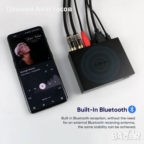 SMSL PS100 ES9023 HiFi DAC – мултифункционален цифрово-аналогов аудио конвертор с Bluetooth и HDMI A, снимка 2 - Други - 53280401