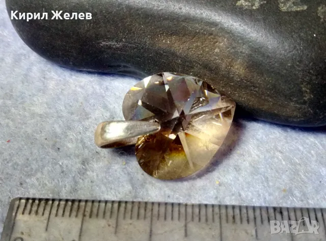 СКЪПОЦЕНЕН ЮВЕЛИРНО ФАСЕТИРАН КРИСТАЛЕН МЕДАЛЬОН СЪРЧИЦЕ със СРЕБРО 925 РОМАНТИЧЕН АРТ ПЕНДАНТ 48811, снимка 5 - Колиета, медальони, синджири - 48818632