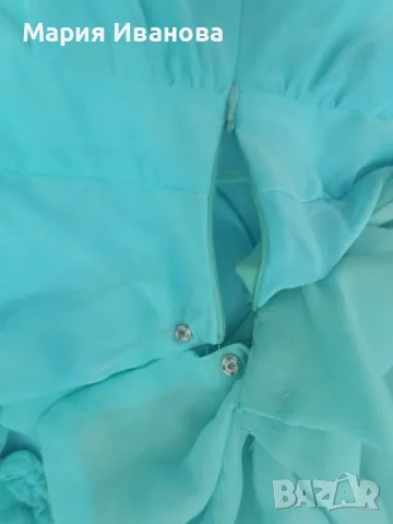 Лятна синя къса рокля, официална, за бал , снимка 10 - Рокли - 49980421