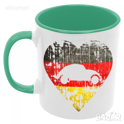 Чаша Heart VW, снимка 2 - Чаши - 36138394