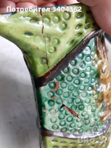 Малка кана троянска керамика подписана, снимка 4 - Антикварни и старинни предмети - 51043698