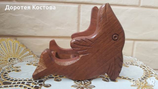 Красиви дървени подложки за чаши с поставка делфин, снимка 10 - Антикварни и старинни предмети - 36150747