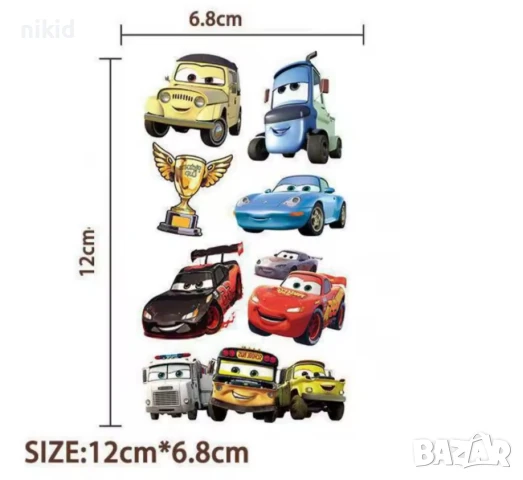 10 вида Маккуин Макуин колите McQueen cars Tattoo татос татуировка временна детска татоси татуси, снимка 4 - Други - 51429921