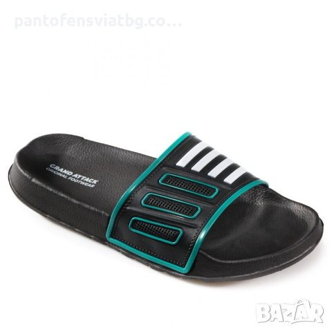 Мъжки гумени чехли Grand Attack зелен 40/45, снимка 1