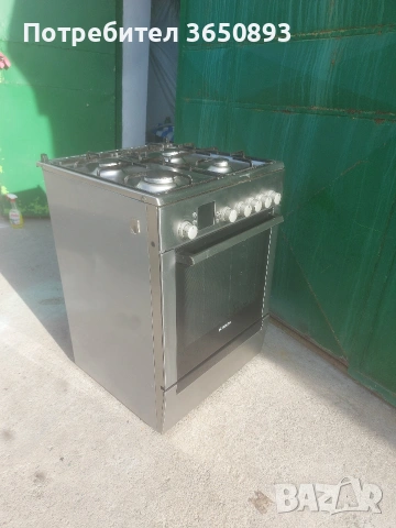 готварска печка бош цената е в евро. фурна на ток с 4 газови котлона, снимка 3 - Печки, фурни - 53809113