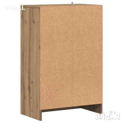 vidaXL Шкаф за обувки, дъб артизан, 60x35x92 см, инженерно дърво, снимка 5 - Шкафове - 56148196