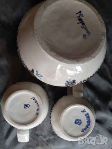 стар керамичен сервиз за вино, снимка 8 - Антикварни и старинни предмети - 34174038