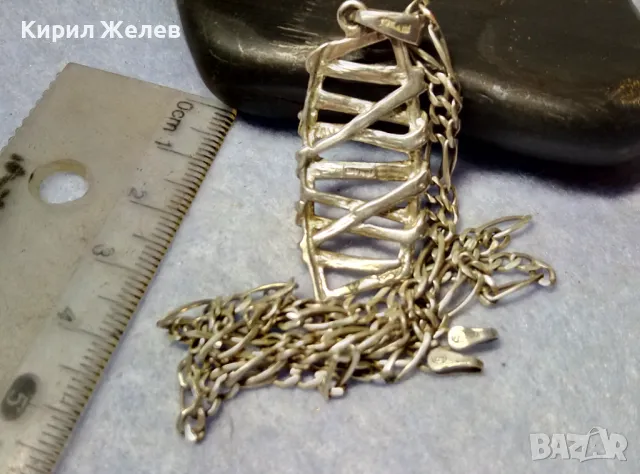 ТОКАШ Дизайнерски СРЕБЪРЕН МЕДАЛЬОН СРЕБРО 925 с Тип КАРТИЕ СРЕБЪРНА ВЕРИЖКА СРЕБРО 925 ODEMA 45689, снимка 4 - Колиета, медальони, синджири - 49426277