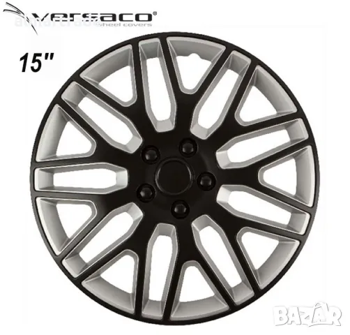 Тасове за джанти 15'' Versaco Dakar Black\Silver, снимка 1 - Аксесоари и консумативи - 48662620