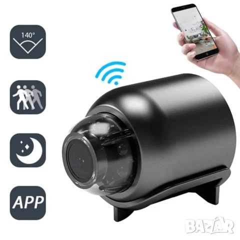 Мини камера за наблюдение WIFI 4K FULL HD, видеонаблюдение, мини камера