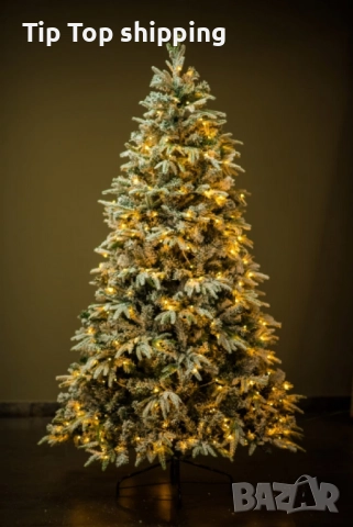 Коледна елха с вградени лампички , снимка 2 - Декорация за дома - 52224529