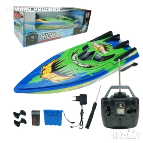 🚤 Детска високоскоростна лодка с дистанционно управление – Максимално забавление и динамика! , снимка 2 - Електрически играчки - 50346159