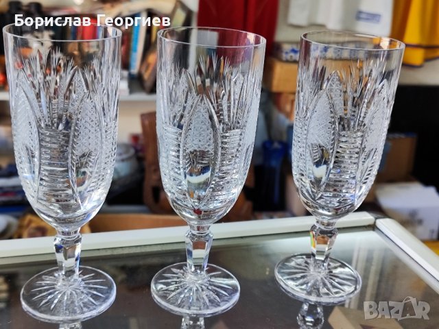 Кристални чаши 4 броя, снимка 4 - Чаши - 44142311